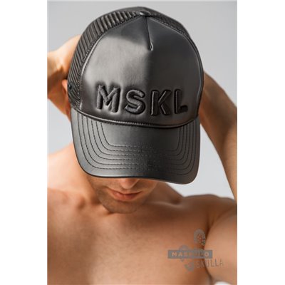 MASKULO - Men’s Fetish Leatherette Cap Black