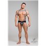 MASKULO - Rubber Harness with Biceps Bands Neon White