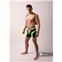 MASKULO - Men's Fetish Shorts Codpiece Zipped rear Neon Green
