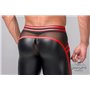 MASKULO - Men's Fetish Leggings Codpiece Zippered Rear Red