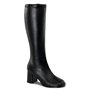GoGo Plus Size Boots Faux Black 3" Heel