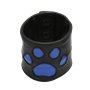 Addikt Leather Puppy Paw Wristwallet: Black & Blue