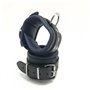 Leather handcuff - Padding - Black/Blue