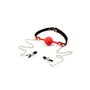 SILICON BAL GAG RED / PANTHER - NIPPLE CLAMPS